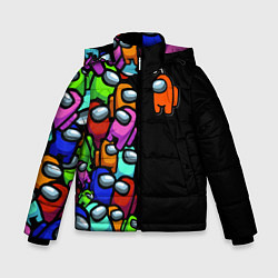 Куртка зимняя для мальчика Among us, цвет: 3D-черный