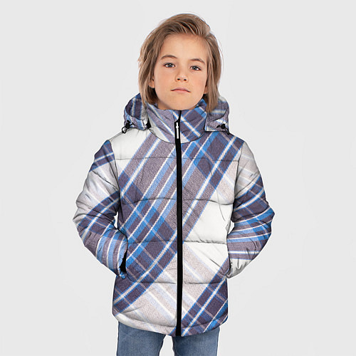 Зимняя куртка для мальчика Шотландка Z / 3D-Красный – фото 3