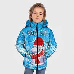 Куртка зимняя для мальчика AMONG US СНЕГОВИК, цвет: 3D-красный — фото 2