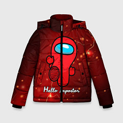 Куртка зимняя для мальчика Hello Impostor, цвет: 3D-черный