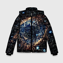 Куртка зимняя для мальчика Формула Вселенной, цвет: 3D-черный