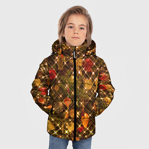 Зимняя куртка для мальчика Новый Год / 3D-Красный – фото 3
