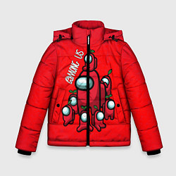 Куртка зимняя для мальчика AMONG US, цвет: 3D-красный
