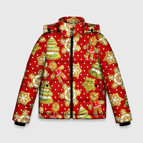 Зимняя куртка для мальчика С Новым Годом! / 3D-Черный – фото 1