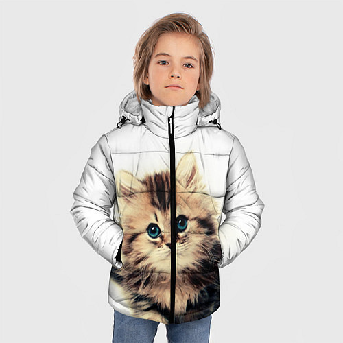 Зимняя куртка для мальчика Катёнок / 3D-Красный – фото 3