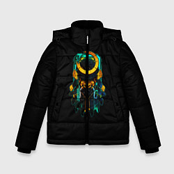 Куртка зимняя для мальчика Cyber Samurai, цвет: 3D-черный