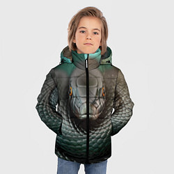 Куртка зимняя для мальчика Чёрная мамба, цвет: 3D-черный — фото 2