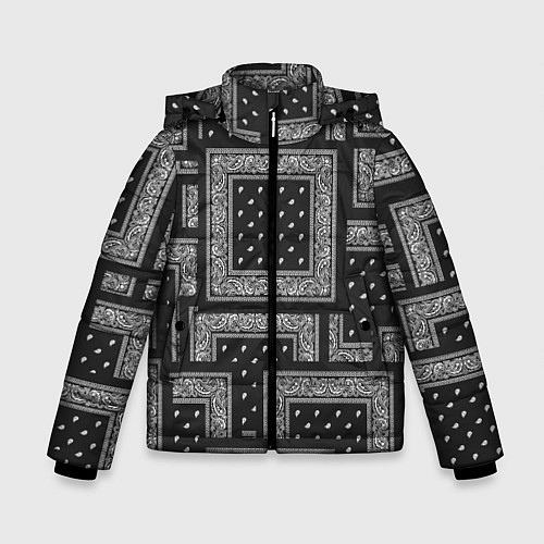Зимняя куртка для мальчика 3D Бандана v black / 3D-Черный – фото 1