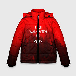 Куртка зимняя для мальчика Twin Peaks, цвет: 3D-черный
