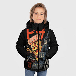 Куртка зимняя для мальчика Pizza Kong, цвет: 3D-черный — фото 2