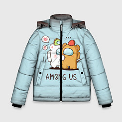 Куртка зимняя для мальчика AMONG US - LOVE, цвет: 3D-красный