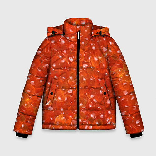 Зимняя куртка для мальчика Красная икра / 3D-Черный – фото 1