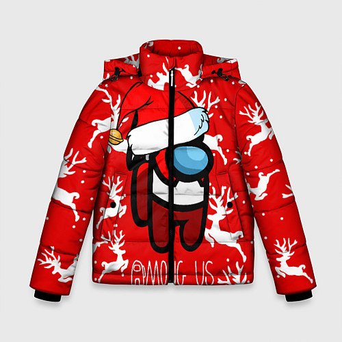 Зимняя куртка для мальчика Новый Год Среди Нас! / 3D-Черный – фото 1