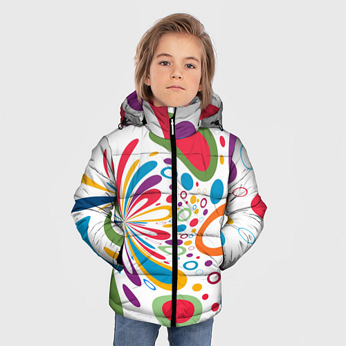 Зимняя куртка для мальчика Яркие краски / 3D-Красный – фото 3