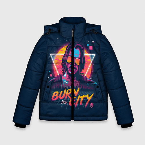 Зимняя куртка для мальчика Cyberpunk 2077 / 3D-Черный – фото 1