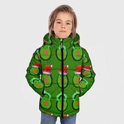 Куртка зимняя для мальчика Авокадо отмечают Новый год!, цвет: 3D-черный — фото 2