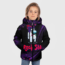 Куртка зимняя для мальчика Among Us Rock Star, цвет: 3D-светло-серый — фото 2