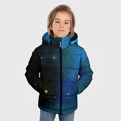 Куртка зимняя для мальчика Туманный космос, цвет: 3D-черный — фото 2