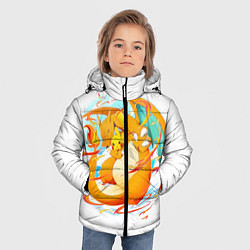 Куртка зимняя для мальчика Пикачу и Чаризард, цвет: 3D-черный — фото 2