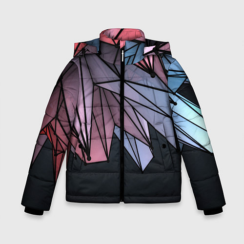 Зимняя куртка для мальчика ГеометриЧеский Рисунок / 3D-Черный – фото 1