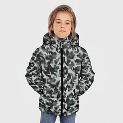 Куртка зимняя для мальчика Вязанный камуфляж, цвет: 3D-черный — фото 2