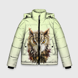 Куртка зимняя для мальчика Арт сова яркая, цвет: 3D-красный