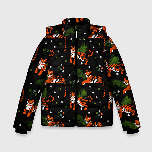 Зимняя куртка для мальчика Tigers / 3D-Черный – фото 1