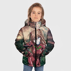 Куртка зимняя для мальчика Аска Евангелион, цвет: 3D-красный — фото 2