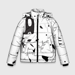 Куртка зимняя для мальчика Кис-Кис, цвет: 3D-черный