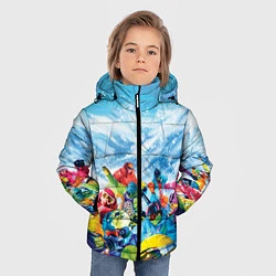 Куртка зимняя для мальчика Палитра сноуборд, цвет: 3D-черный — фото 2