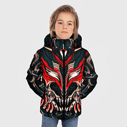 Куртка зимняя для мальчика Черный самурай, цвет: 3D-красный — фото 2