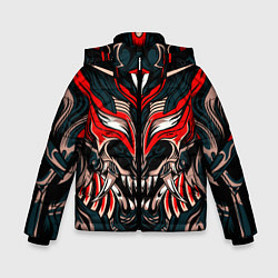 Куртка зимняя для мальчика Черный самурай, цвет: 3D-черный