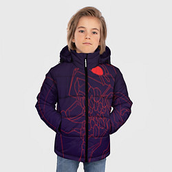 Куртка зимняя для мальчика Евангилион, цвет: 3D-красный — фото 2