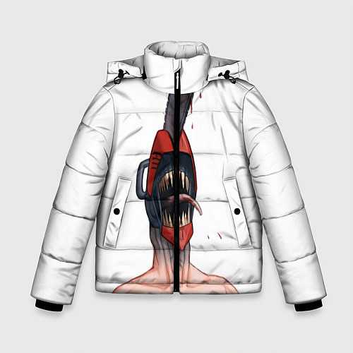 Зимняя куртка для мальчика Человек Бензопила / 3D-Черный – фото 1