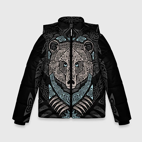 Зимняя куртка для мальчика Медведь / 3D-Черный – фото 1