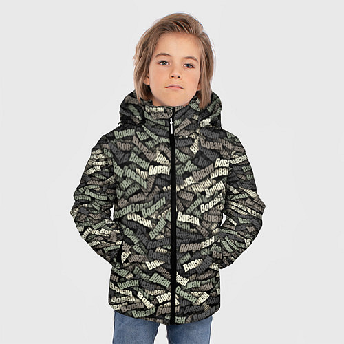 Зимняя куртка для мальчика Камуфляж - Вован / 3D-Красный – фото 3