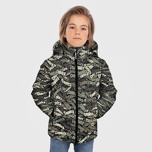Зимняя куртка для мальчика Камуфляж - Серёга / 3D-Красный – фото 3