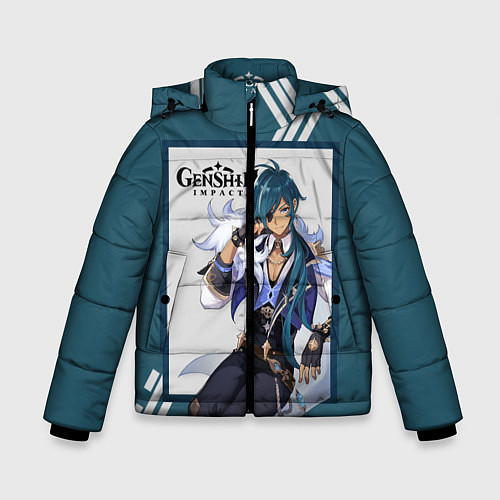 Зимняя куртка для мальчика Кэйа - Genshin Impact / 3D-Черный – фото 1