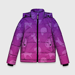 Куртка зимняя для мальчика Котятки, цвет: 3D-черный