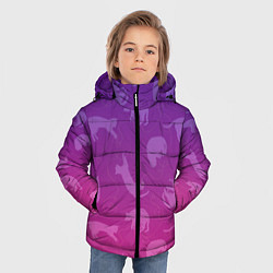 Куртка зимняя для мальчика Котятки, цвет: 3D-черный — фото 2
