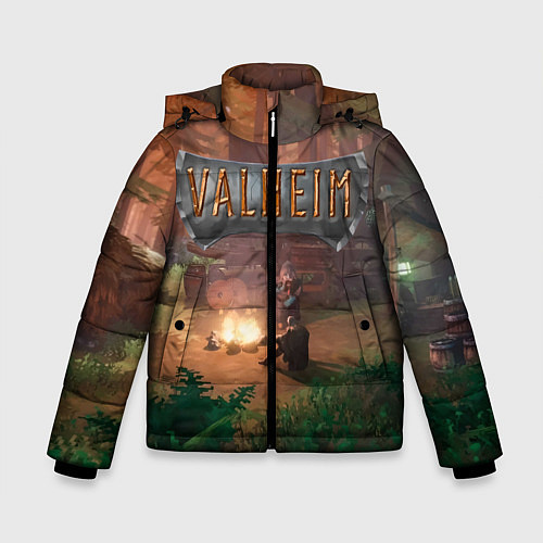 Зимняя куртка для мальчика Valheim Вальхейм / 3D-Черный – фото 1