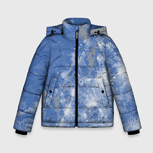 Зимняя куртка для мальчика Летающие треугольники / 3D-Черный – фото 1