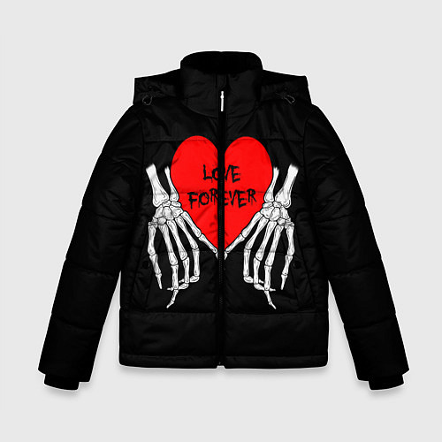 Зимняя куртка для мальчика LOVE FOREVER ЛЮБОВЬ НАВСЕГДА / 3D-Черный – фото 1