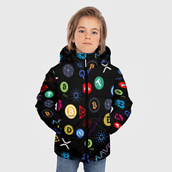 Куртка зимняя для мальчика BITCOIN PATTERN БИТКОИН Z, цвет: 3D-светло-серый — фото 2