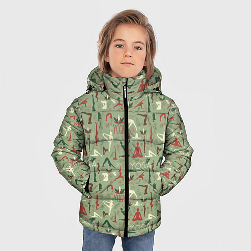 Зимняя куртка для мальчика Йога / 3D-Светло-серый – фото 3