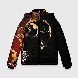 Куртка зимняя для мальчика Узор - Хохлома, цвет: 3D-светло-серый