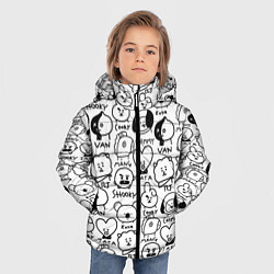 Куртка зимняя для мальчика BTS BT21, цвет: 3D-черный — фото 2