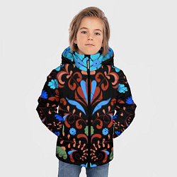 Куртка зимняя для мальчика РОСПИСЬ ЦВЕТАМИ, цвет: 3D-красный — фото 2