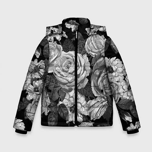 Зимняя куртка для мальчика Розы / 3D-Черный – фото 1