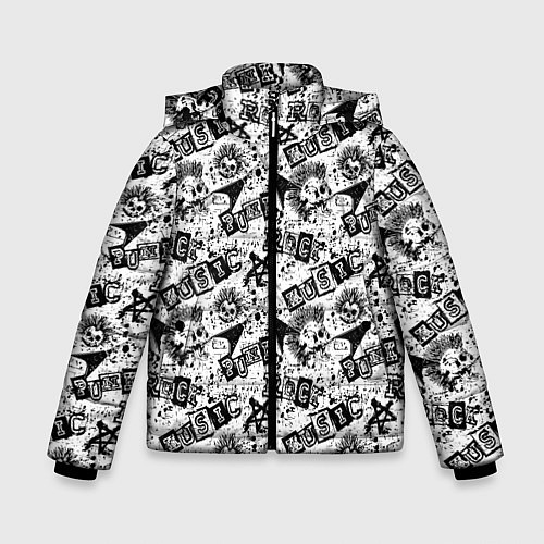 Зимняя куртка для мальчика PUNK ROCK / 3D-Черный – фото 1